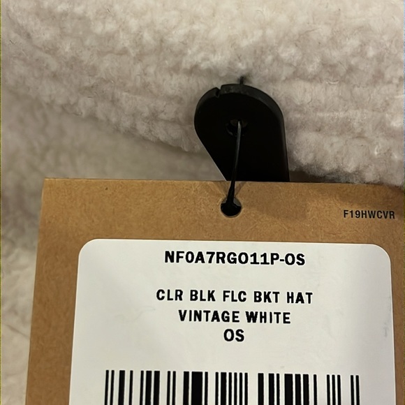 The North Fleece Sherpa Fleece Bucket Hat Vintage White new Adult One Size - Picture 8 of 9